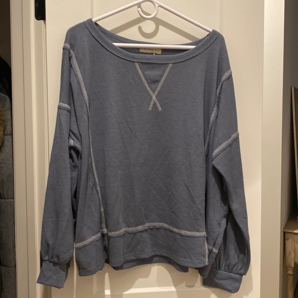 Waffle knit shirt, new with tag, size L